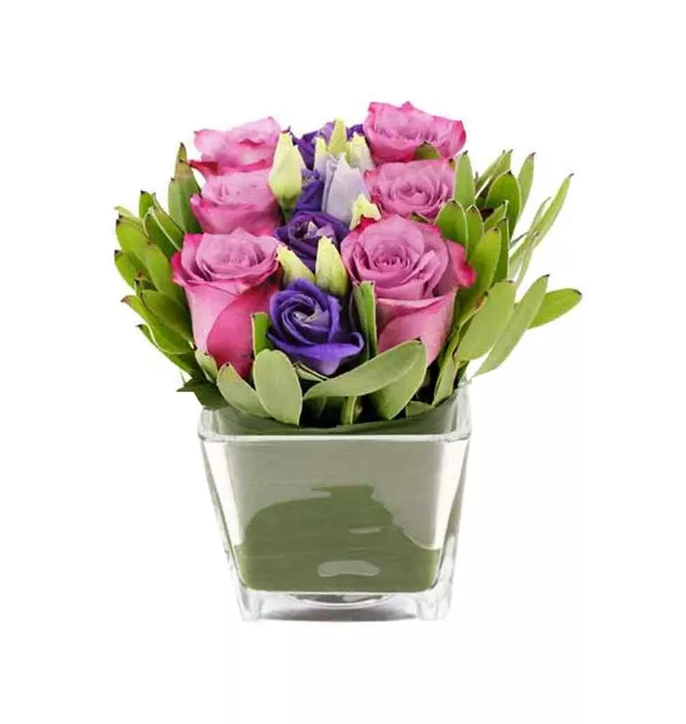 Beautiful Pink N Purple Flowers Bouquet