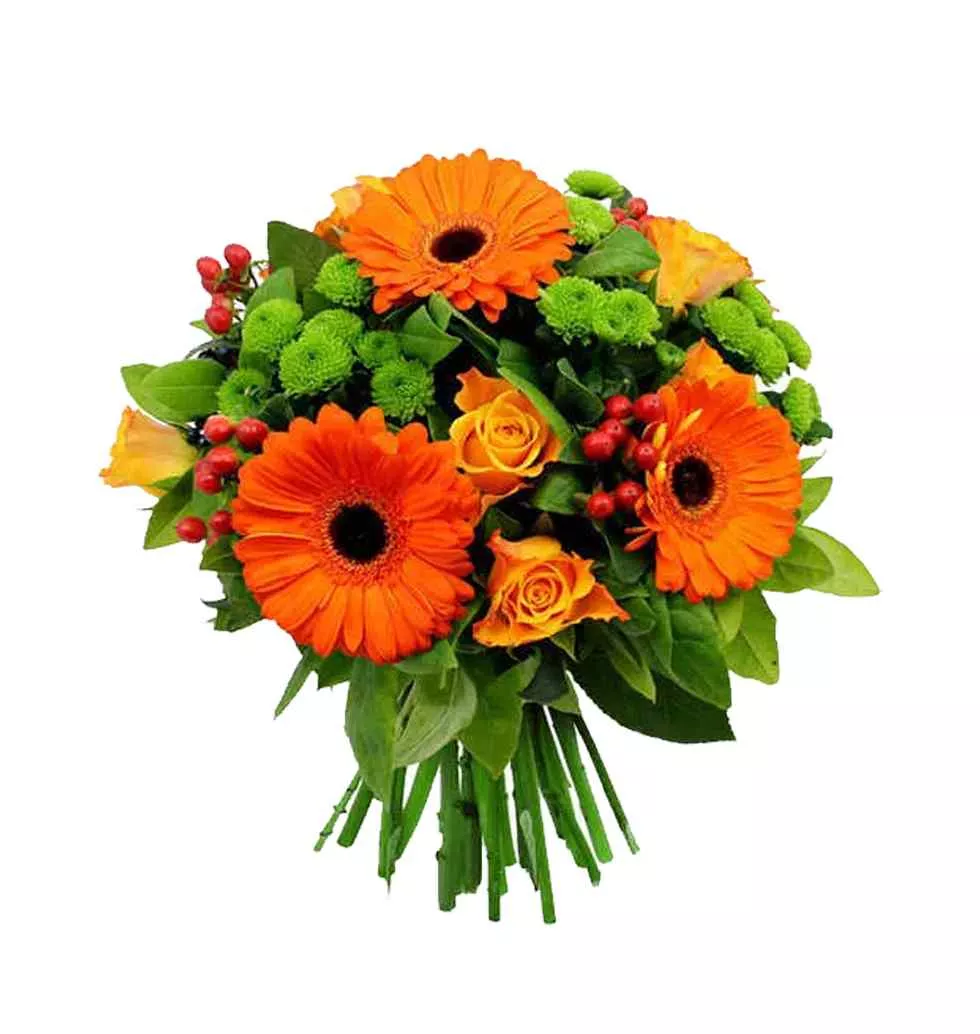 Sweet Graceful Bunch of Orange Colored Flowers
