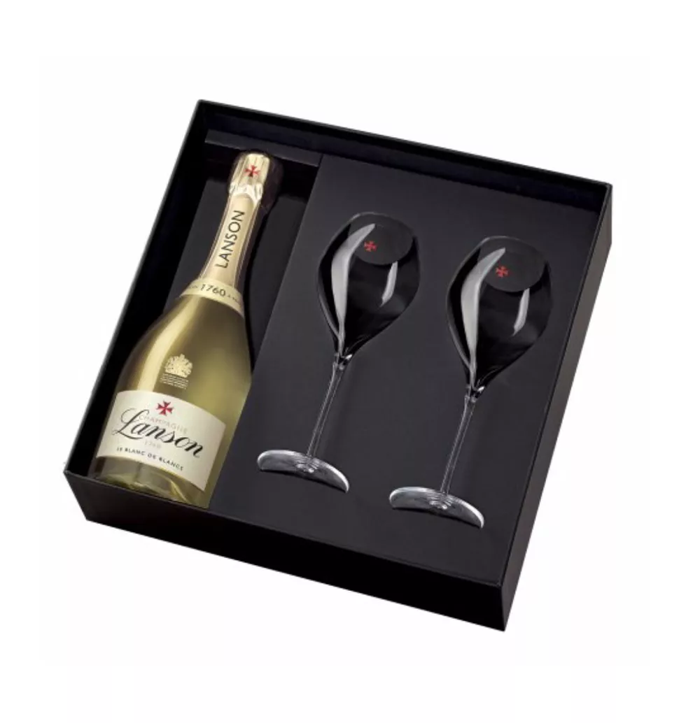 Lanson Elegance: Champagne & Flute Set